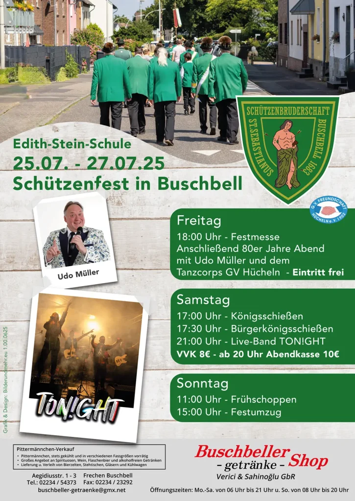 Schützenfest 2025 Frechen Buschbell